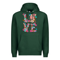 Sports Green love little cute cow Premium Hoodie - NancyCooperArtShop