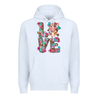 White love little cute cow Premium Hoodie - NancyCooperArtShop