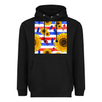 Black patriotic sunflowers Heavyweight Hoodie - BundleAndBundleShop