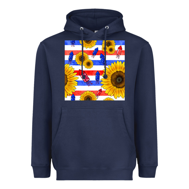 Patriotic Sunflowers Heavyweight Hoodie by BundleAndBundleShop | Teevron