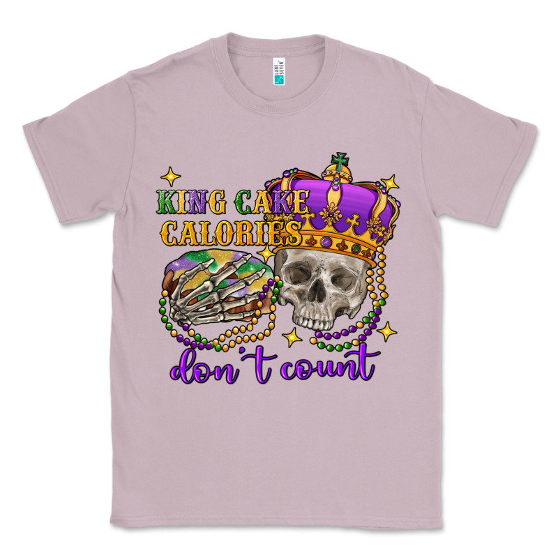 King Cake Calories Don't Count Skull Classic Tee by FaDigitalArtStudio | Teevron