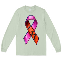 Matcha Breast Cancer Ribbon Basketball Long Sleeve Tee - texasbilliewilder
