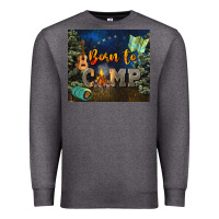 Charcoal Heather born to camp Premium Sweatshirt - NancyCooperArtShop