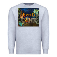 Heather Grey born to camp Premium Sweatshirt - NancyCooperArtShop