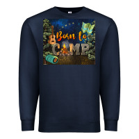 Navy born to camp Premium Sweatshirt - NancyCooperArtShop
