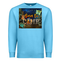 Ocean Blue born to camp Premium Sweatshirt - NancyCooperArtShop
