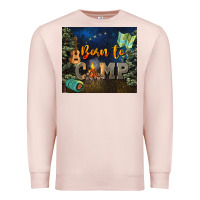 Pale Pink born to camp Premium Sweatshirt - NancyCooperArtShop