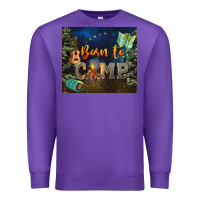 Purple born to camp Premium Sweatshirt - NancyCooperArtShop