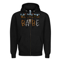Black western babe Zipper Hoodie - CowhideDigitalArt