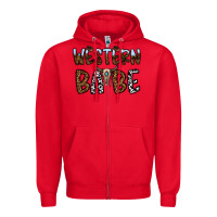 Red western babe Zipper Hoodie - CowhideDigitalArt