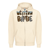 Sandshell western babe Zipper Hoodie - CowhideDigitalArt