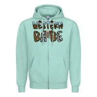 Seafoam western babe Zipper Hoodie - CowhideDigitalArt