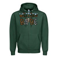 Sports Green western babe Zipper Hoodie - CowhideDigitalArt