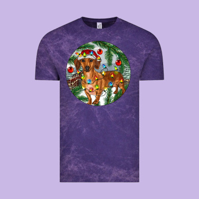 Vintage Tee Dachshund Christmas Tree