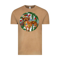 Vintage Camel Dachshund Christmas Tree Vintage Tee - RanaPortraitStore