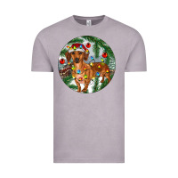 Vintage Zinc Dachshund Christmas Tree Vintage Tee - RanaPortraitStore