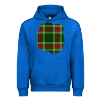 Cobalt Christmas Tartan Patch Urban Hoodie - BundleAndBundleShop