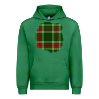 Emerald Christmas Tartan Patch Urban Hoodie - BundleAndBundleShop