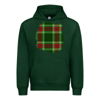 Forest Green Christmas Tartan Patch Urban Hoodie - BundleAndBundleShop