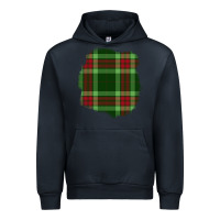 Navy Christmas Tartan Patch Urban Hoodie - BundleAndBundleShop
