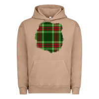 Pigment Burro Christmas Tartan Patch Urban Hoodie - BundleAndBundleShop