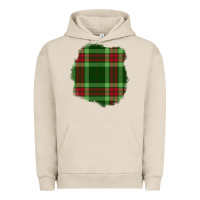 Pigment French Oak Christmas Tartan Patch Urban Hoodie - BundleAndBundleShop