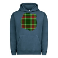 Pigment Midnight Navy Christmas Tartan Patch Urban Hoodie - BundleAndBundleShop