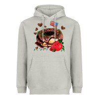 Moon Dust donut strawberry and usa flag Heavyweight Hoodie - AdoDesignShop