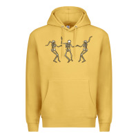 Antique Gold dancing skeletons Premium Hoodie - MaliasSmallBusiness