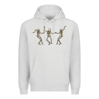 Dove Grey dancing skeletons Premium Hoodie - MaliasSmallBusiness