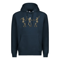 Navy dancing skeletons Premium Hoodie - MaliasSmallBusiness