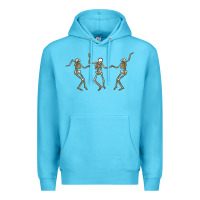 Ocean Blue dancing skeletons Premium Hoodie - MaliasSmallBusiness