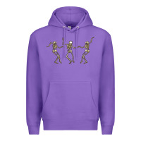 Purple dancing skeletons Premium Hoodie - MaliasSmallBusiness