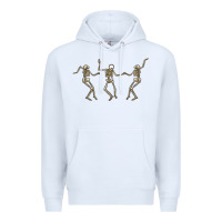 White dancing skeletons Premium Hoodie - MaliasSmallBusiness