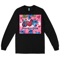 Black peace love stitch Long Sleeve Tee - Zillion Design Studio