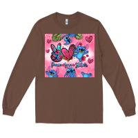 Chestnut peace love stitch Long Sleeve Tee - Zillion Design Studio