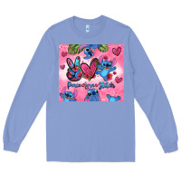 Colony Blue peace love stitch Long Sleeve Tee - Zillion Design Studio