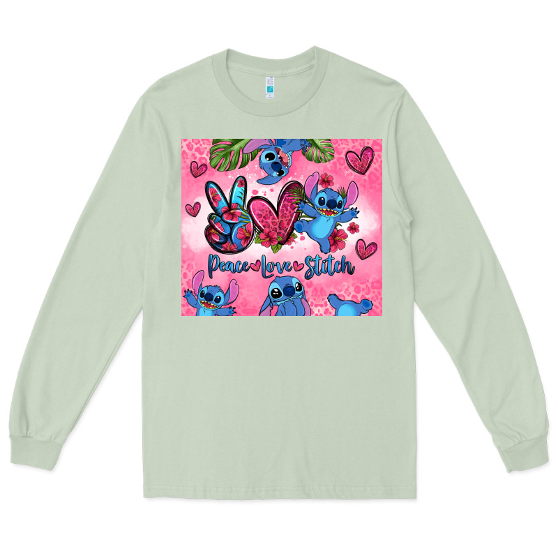 Peace Love Stitch Long Sleeve Tee by Zillion Design Studio | Teevron