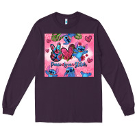 Plum peace love stitch Long Sleeve Tee - Zillion Design Studio