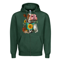 Sports Green Simmental Cow Coffee Cup Zipper Hoodie - FaDigitalArtStudio
