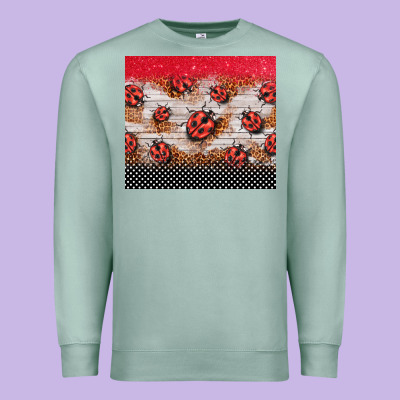 Ladybug Tumbler Premium Sweatshirt Designed By Barkaloodesign