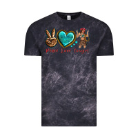 Cloud Black peace love cowgirl Vintage Tee - texasbilliewilder