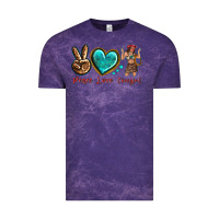 Cloud Purple peace love cowgirl Vintage Tee - texasbilliewilder