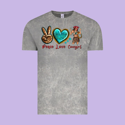 Peace Love Cowgirl Vintage Tee Designed By Texasbilliewilder