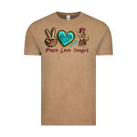 Vintage Coffee peace love cowgirl Vintage Tee - texasbilliewilder