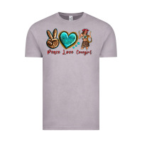 Vintage Zinc peace love cowgirl Vintage Tee - texasbilliewilder