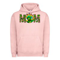 Pigment Salmon Western Mom With Shamrock Urban Hoodie - BundleAndBundleShop