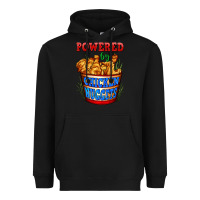 Black powered by chicken nuggets Heavyweight Hoodie - AdoDesignShop
