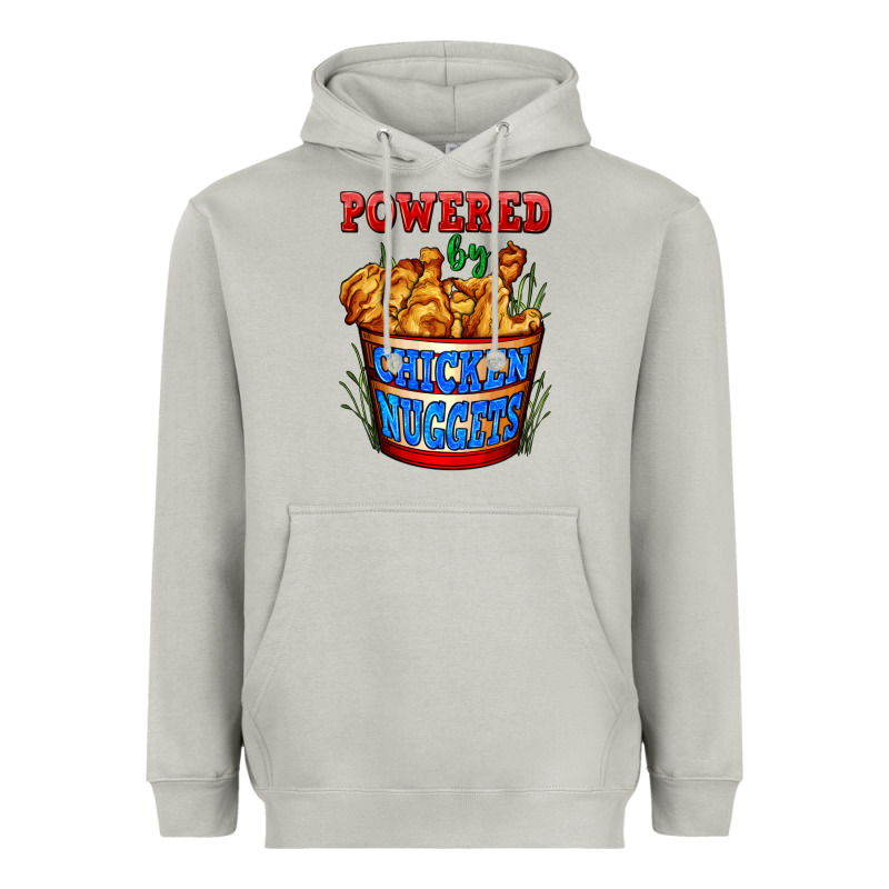 Powered By Chicken Nuggets Heavyweight Hoodie by AdoDesignShop | Teevron