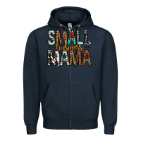 Navy Small Business Mama Zipper Hoodie - FaDigitalArtStudio